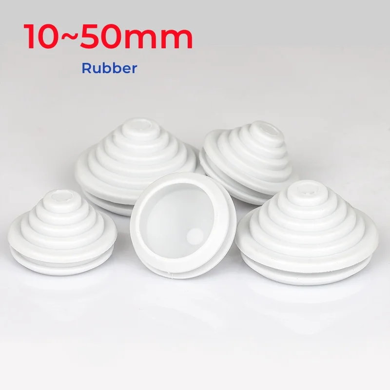 10~50mm White Rubber Tower Type Protection Coil Snap in Grommet Pad Seal Ring Sealing Cap Hole Plug Wire Guard Ring