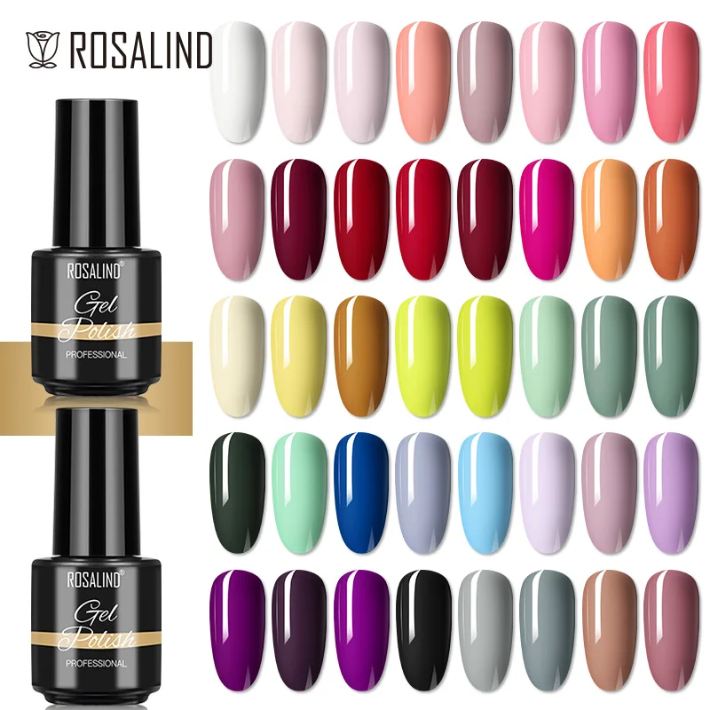 Esmalte em Gel ROSALIND Mini Brilhante Híbrido Semipermanente Top Coat Base Coat para Arte de Unhas Exclusiva