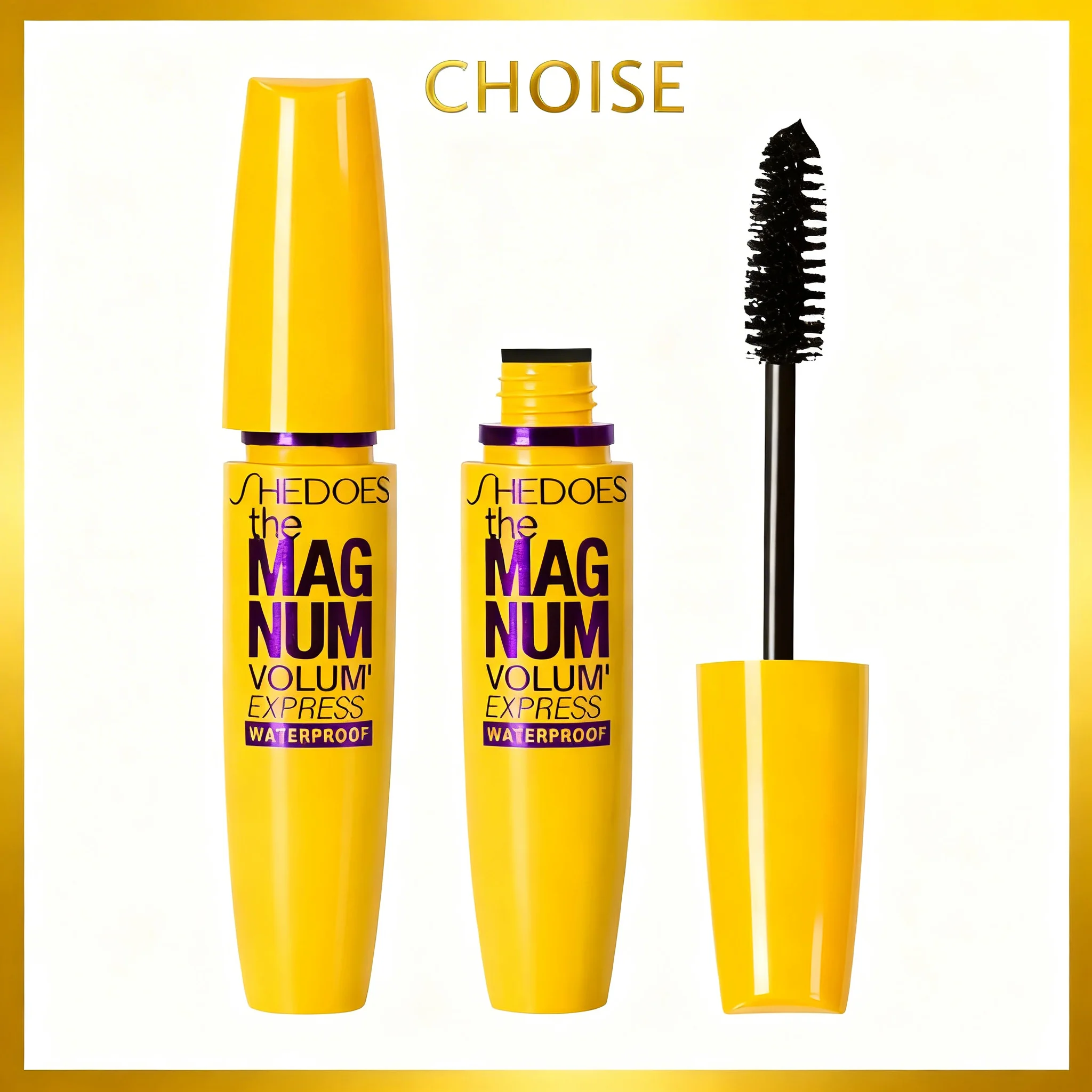 Waterproof and Slender Eye Black, Curly, Thick, Natural, Easy to Apply, Long-Lasting, Yellow and Fat Eye Black
