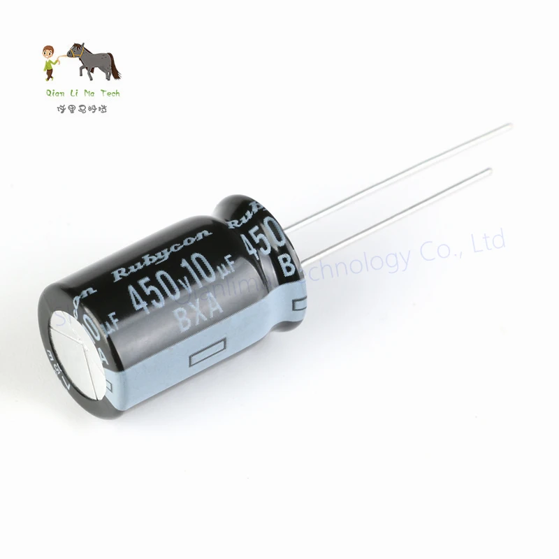 New Original 450V 10uF ±20% 450BXA10MEFC12.5X20 DIP Electrolytic Capacitor 450BXA10M12.5X20