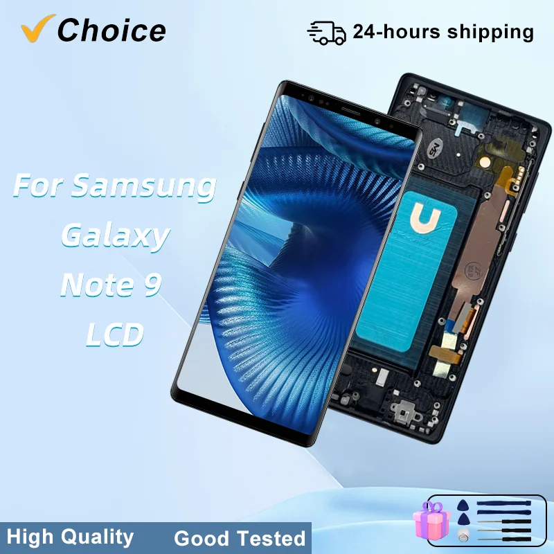 New TFT LCD For Samsung Galaxy Note9 LCD Display Touch Screen Digitizer Assembly For Samsung Note 9 N960F N960U LCD With Frame