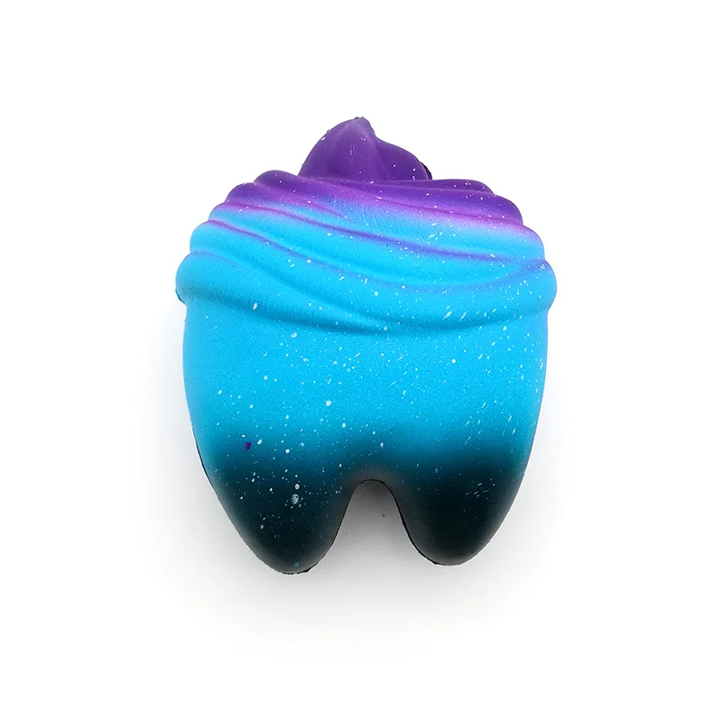 Xx-squishy Soft Exquisite Fun Galaxy Starry tooth Toys teeth Scented Squish Slow Rising Stress Reliever Squeeze Toy