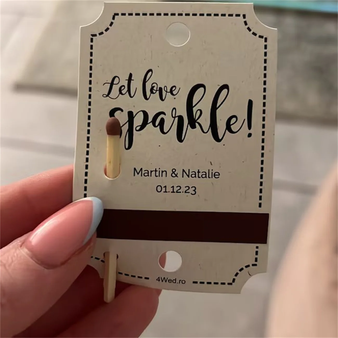 Set of 50 Personalized SPARKLER TAGS for wedding, party, anniversary, engagement