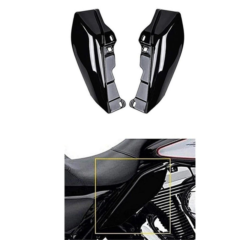 Motorcycle Heat Shield Mid-Frame Air Deflector Trim For Glide 09-16