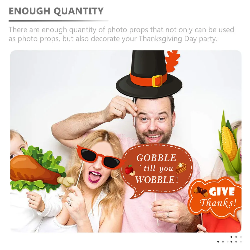 

21Pcs Thanksgiving Photo Booth Props Unique Funny Shapes Thanksgiving Day Harvest Festival Party Decorations Photo Prop Kit