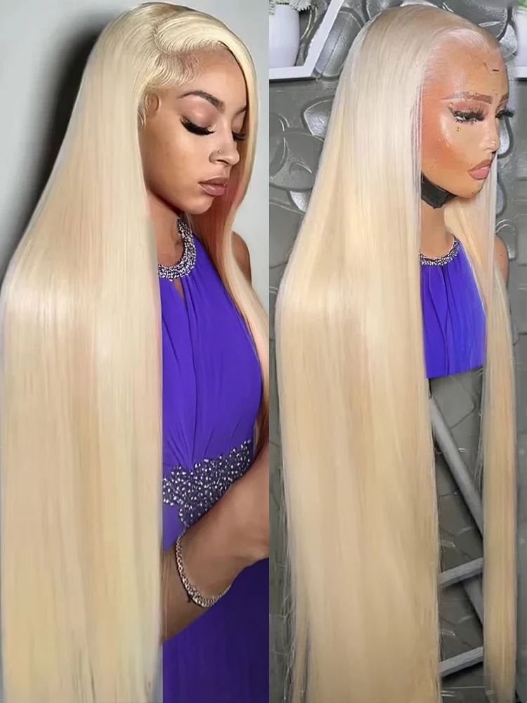 Blonde Wig Straight 613 Hd Lace Frontal Wig 13X6 13X4 Transparent Brazilian Straight Lace Front Wigs 30 40 Inch 100% Human Hair