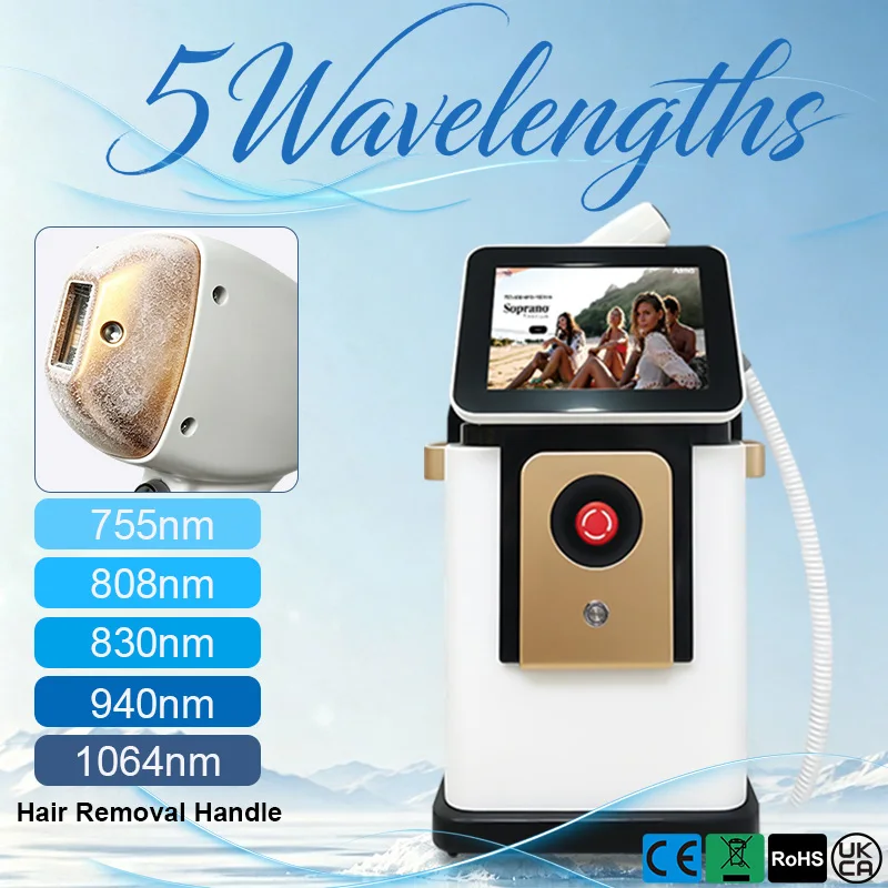 4 Wave Ice Painless Light Hair Remover Touch Screen All Skin Permanent Hair Removal Equipment For Professional Salon Beauty Use