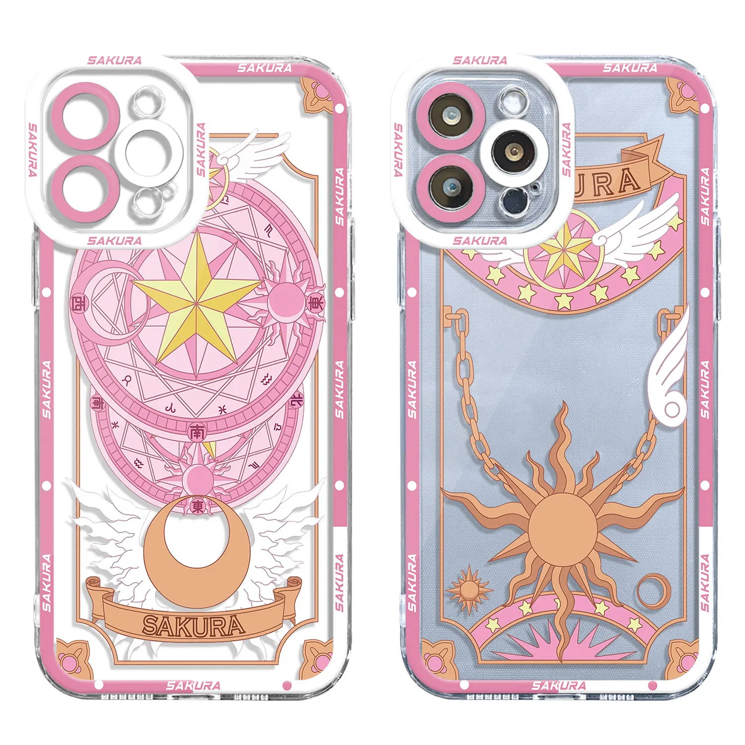 Card Captor SAKURA Cartoon Clear Case per iPhone 14 Pro Max 8 6 7 Plus 11 12Pro SE 2022 15 XR XS 13 mini X XS Max Cover in Silicone