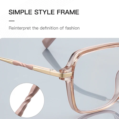 Imagen 2 del producto CLLOIO, gafas de lectura poligonales personalizadas de primera calidad, gafas de miopía a la moda para mujer, gafas graduadas con bloqueo de luz azul