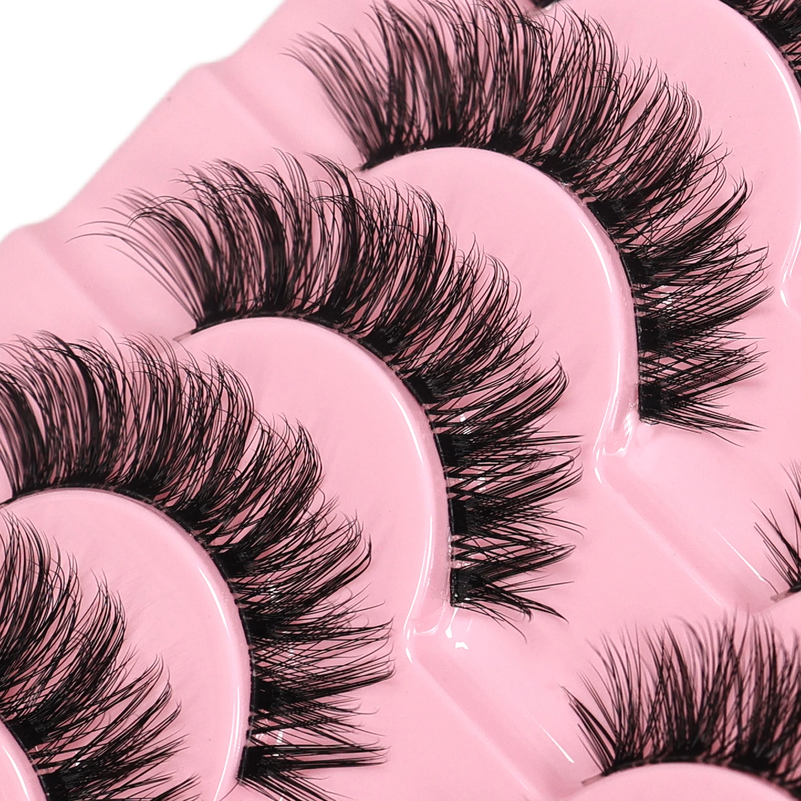 10 Paar 3D Flauschige Künstliche Wimpern D-Curl Voluminöse Wimpern Natürliche Weiche Wiederverwendbare Wimpernstreifen für Tägliches Tragen & Party-Make-up – Detail 3
