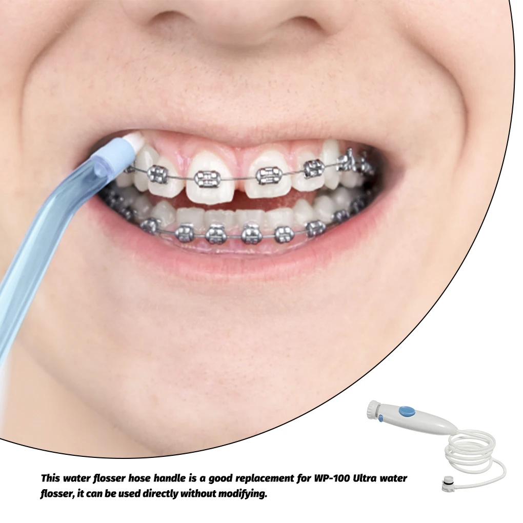 Water Flosser Oral Irrigator Dental Water Jet Replacement Tube Hose Handle Replacement Water Jet Flosser Tube Handle for WP-100