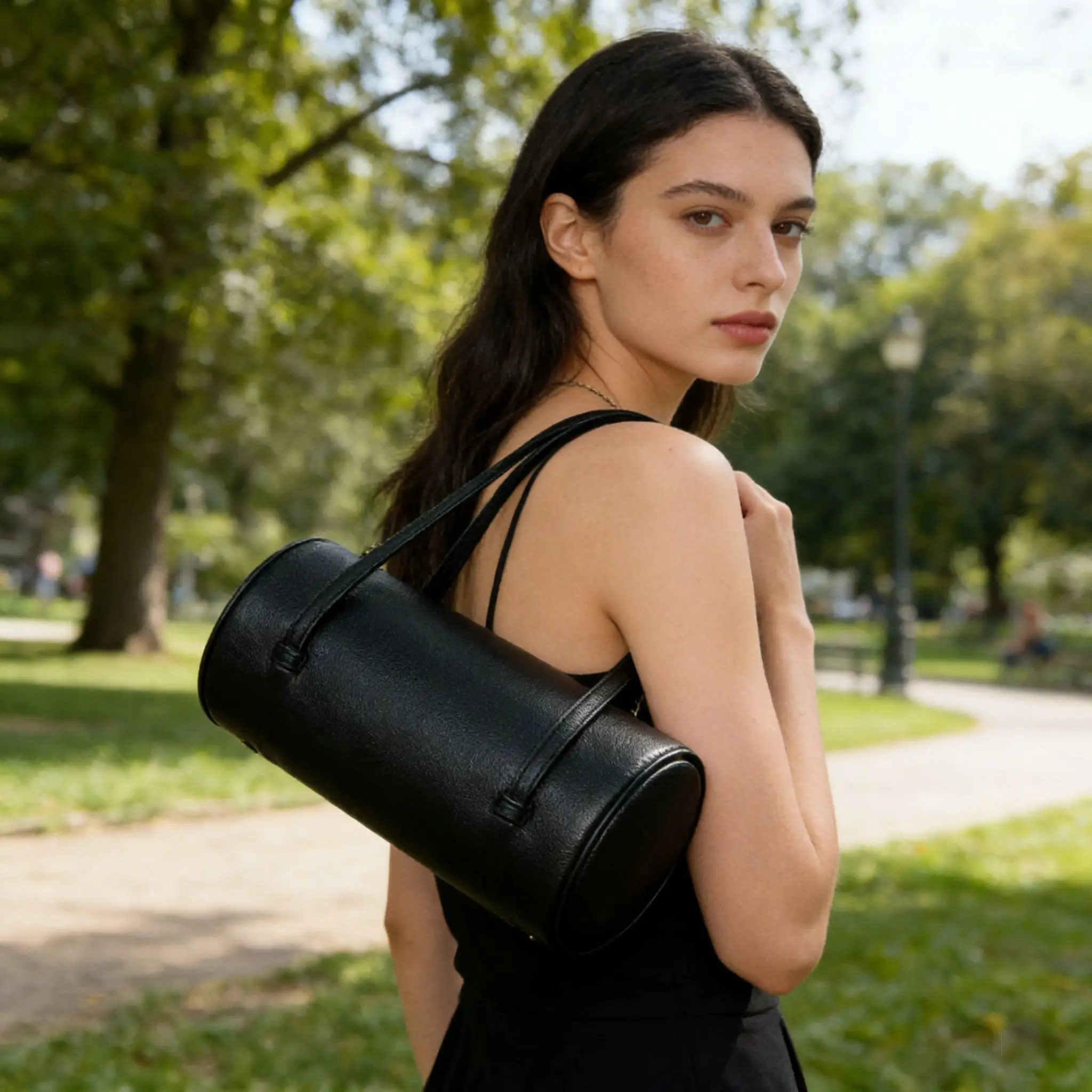 

new sheepskin cylinder bag women's niche deerskin pattern underarm shoulder bag Women's luxury designer bags