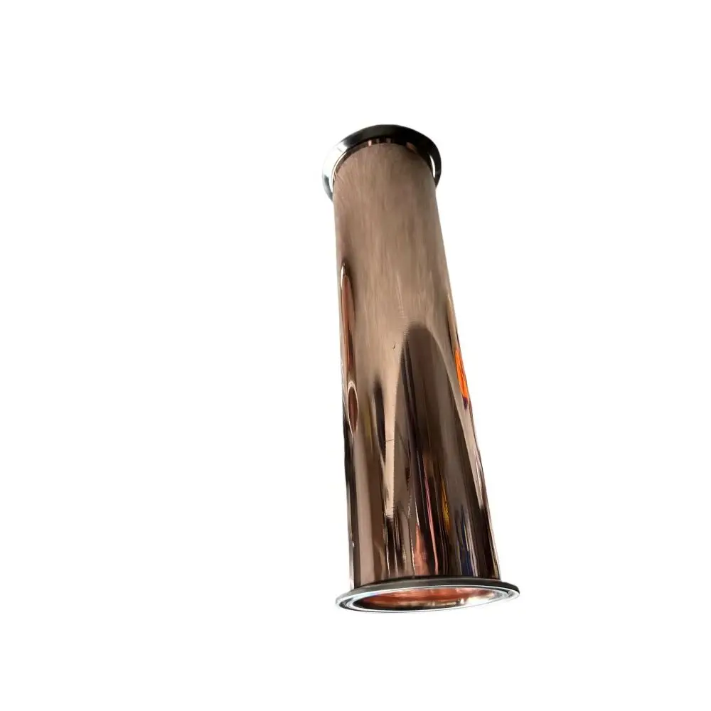 

6 1\4" (159 mm) OD (183 mm) L = 700 mm, wall thickness 2 mm.Tri Clamp Copper Pipe For Distillation