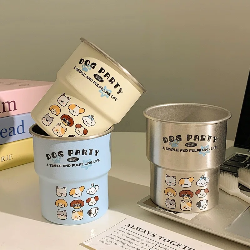 

Милая портативная кружка из нержавеющей стали 304 для улицы: для воды, кофе, детского ополаскивателя для рта, стакан для зубной щетки