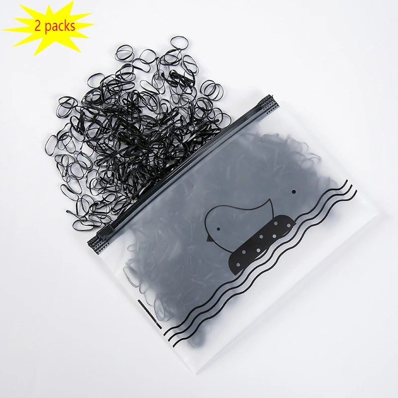 1000/2000 Stuks Kleur Kinderen Wegwerp Rubberen Band Zwart Transparant Hoge Elasticiteit Geen Schade Aan Haar Haaraccessoires Hoofdband