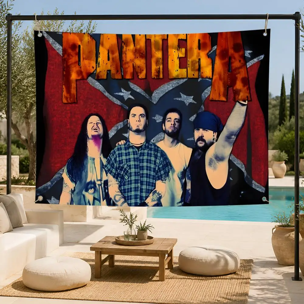 Metal Band P-Pantera Flags Fan support, home, dormitory, wall decoration, outdoor camping, party banners, gifts