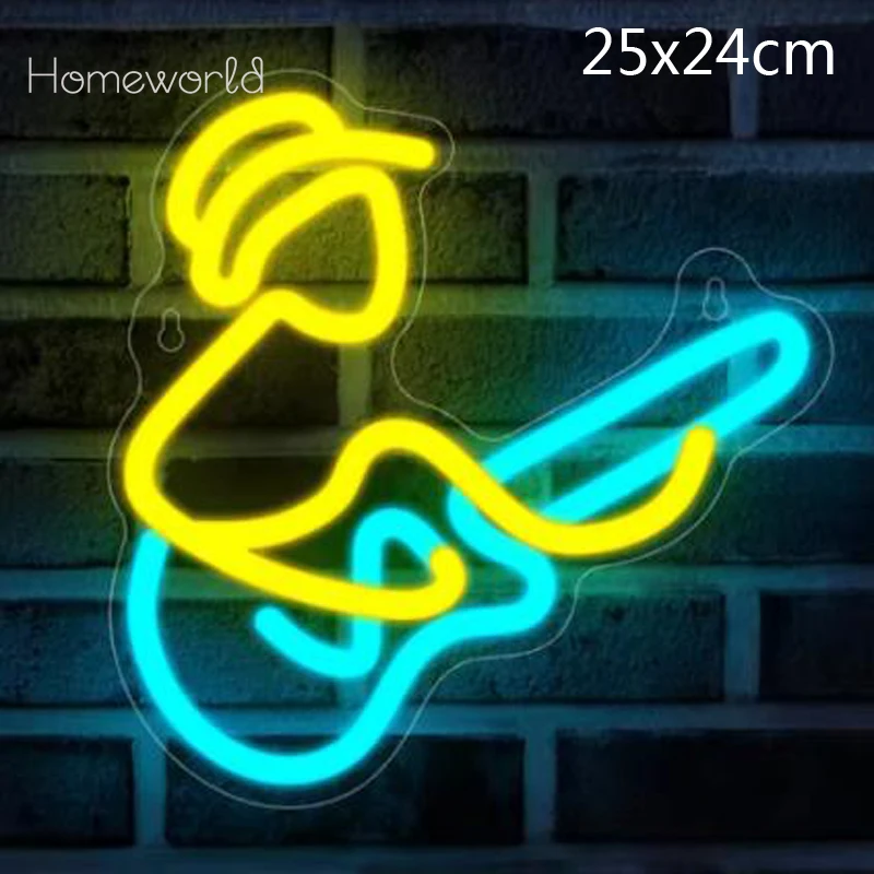 Guitar Neon Sign Dimmable Wall Lights for Bar Culb livingroom Bedroom Music Studio  Beach Decor Electronic Art  Birthday Gifts