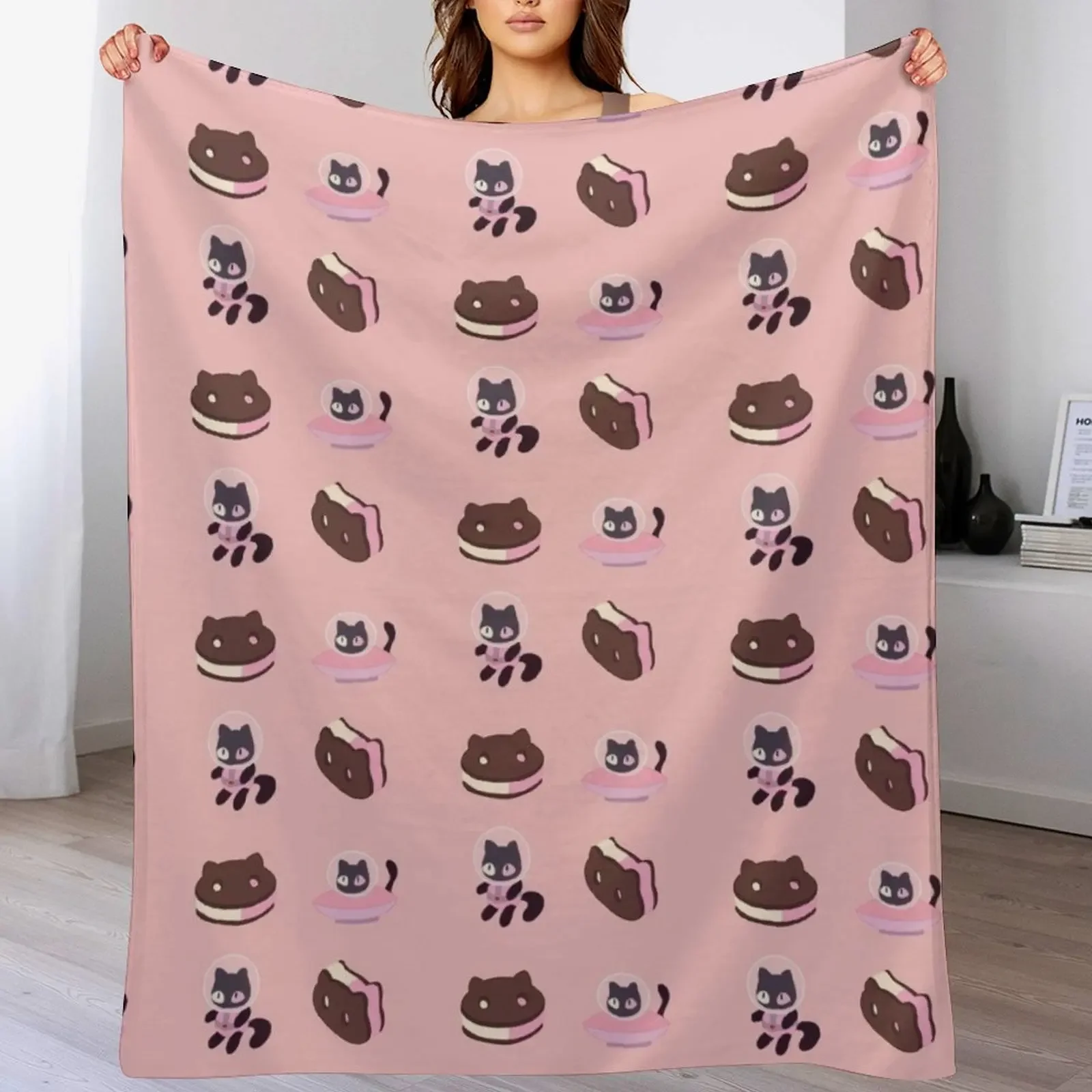 ¡Paquete de pegatinas múltiples Cookie Cat! Manta para viaje en la cama, manta pesada para invierno