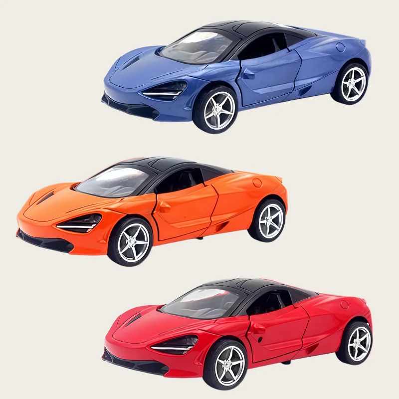 1:36 Scale Alloy Sports Car Model, Return Force Alloy Toy Car, Can Open the Door, Simulated Supercar, Collectible Gift