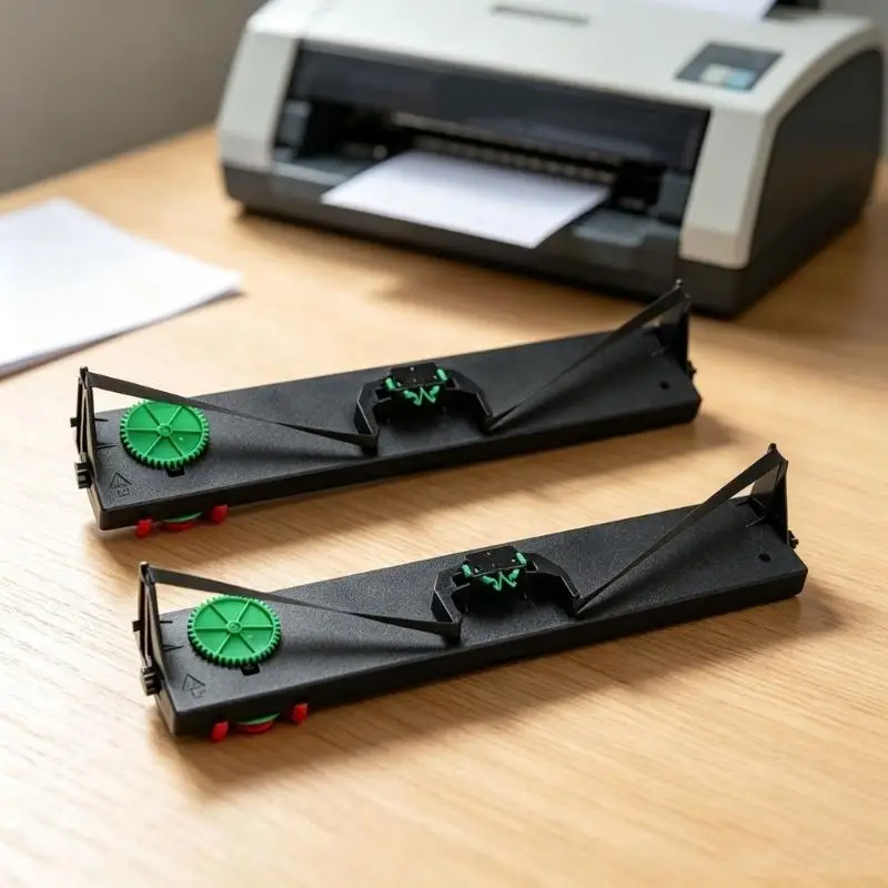 CORA Printer Ribbon Assemblies, 2-Pack Preassembled Black Replacements for 5023/4915/4915+/4915xe Invoices, Shipping Labels