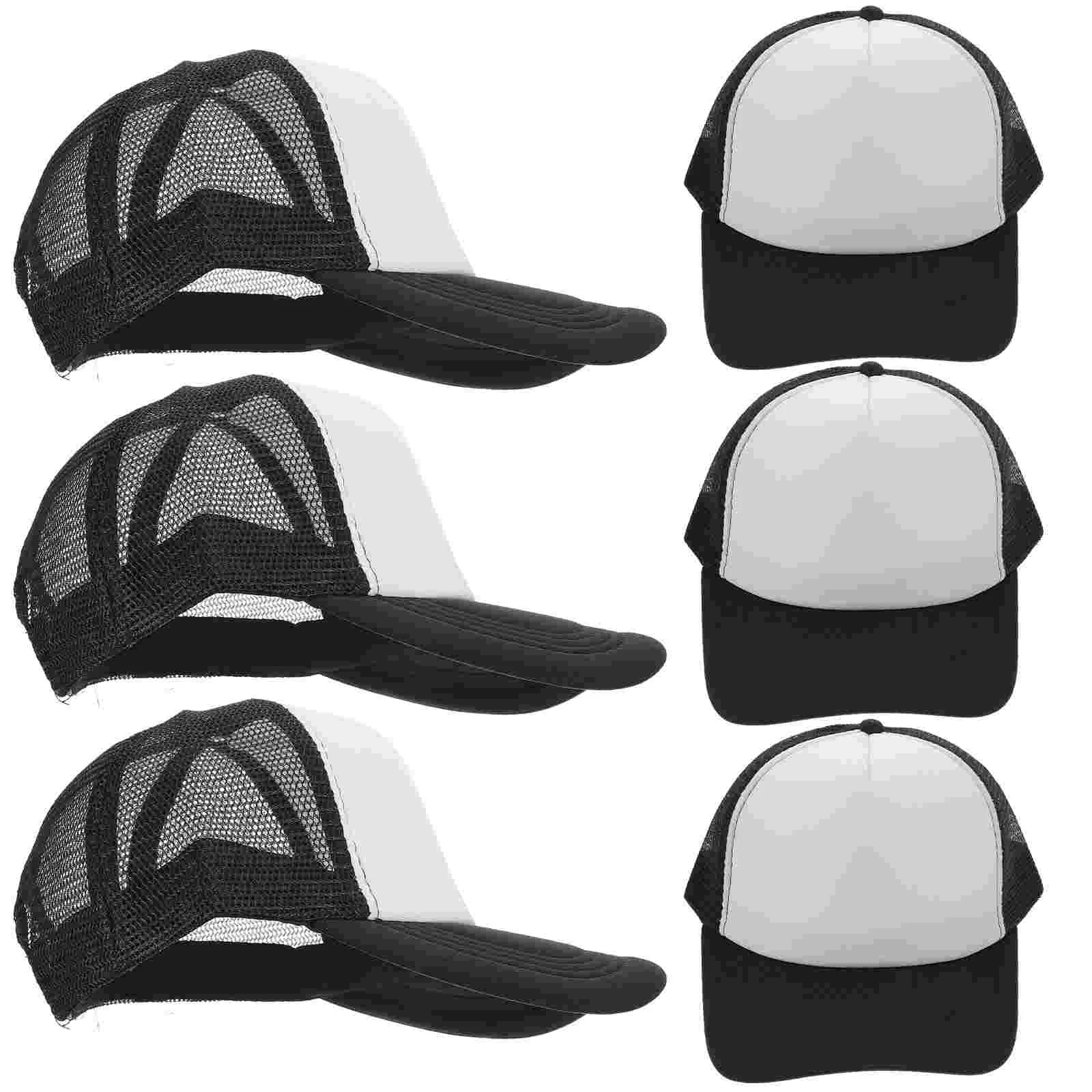 10 Pcs Sublimated Baseball Cap Lightweight Hat Sublimation Mesh Outdoor Heat Transfer DIY Blank Pvc Hats