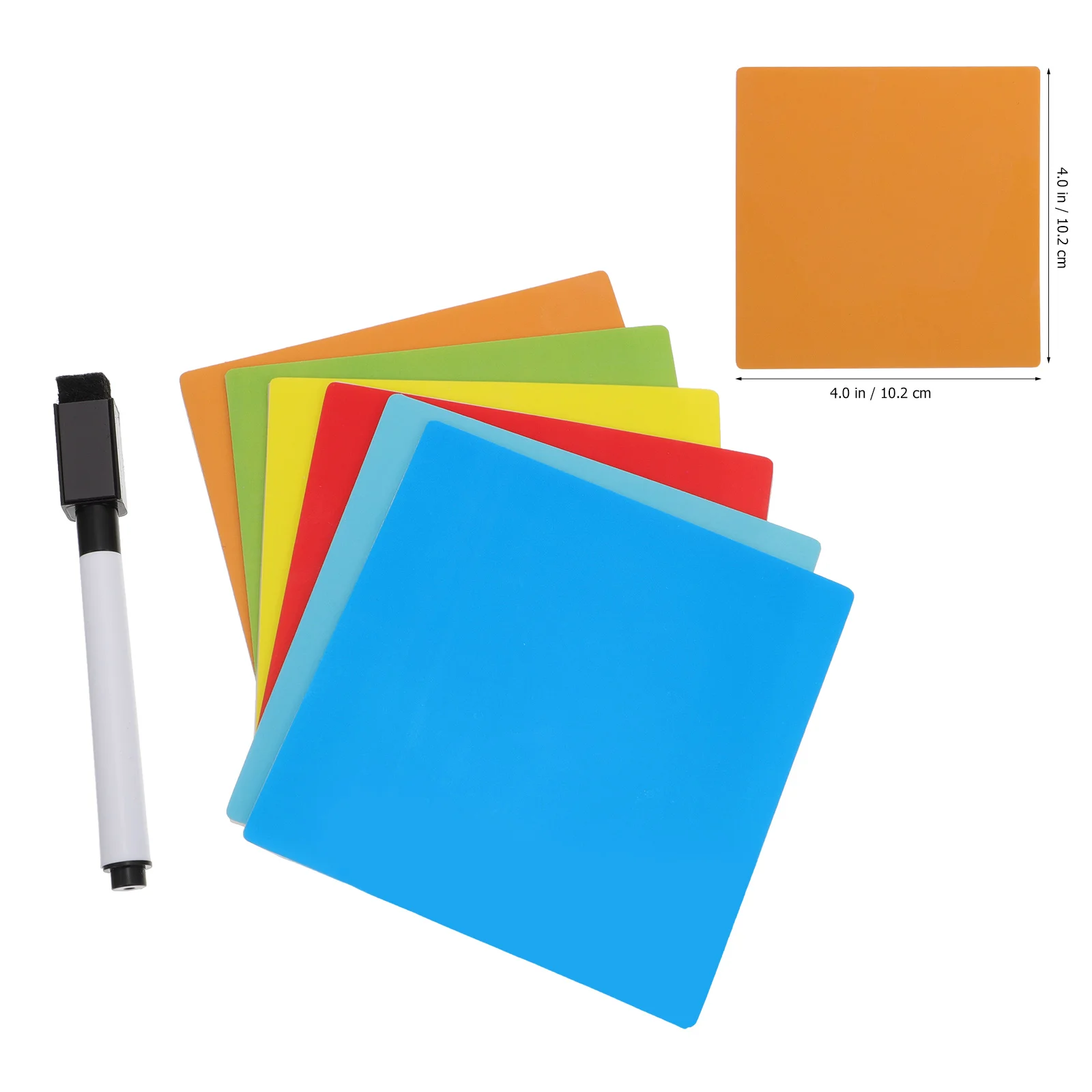 

12pcs Colorful 4x4 Inches Dry Erase Memo Pads Waterproof Index Classification Labels Labels Memo Notes Notebooks