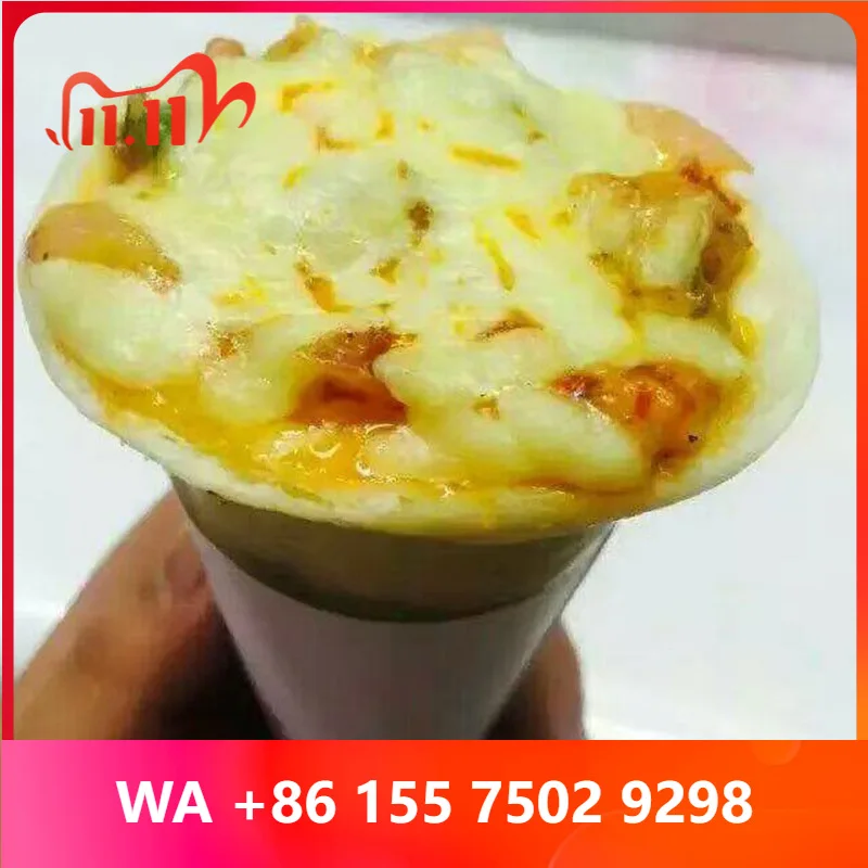 4-Cone Spiral Pizza Cone Forming hine Street Food Pizza Cone Shaping hine Rotary Pizza Cone Oen Display Cin(ized)