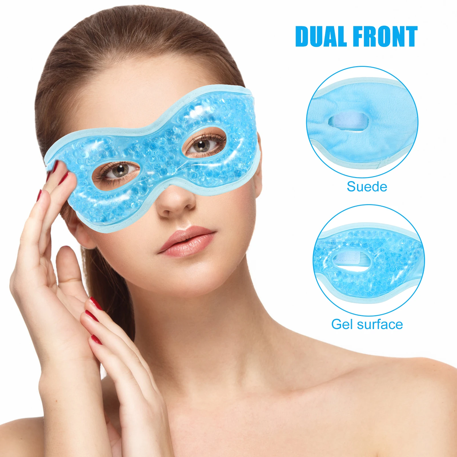 

Cooling Reusable Blinder Cold Compress For Women Beauty Sleep Aid Fatigue Relief Ice Gel Cover Cold Hot Compress Reusable Ice