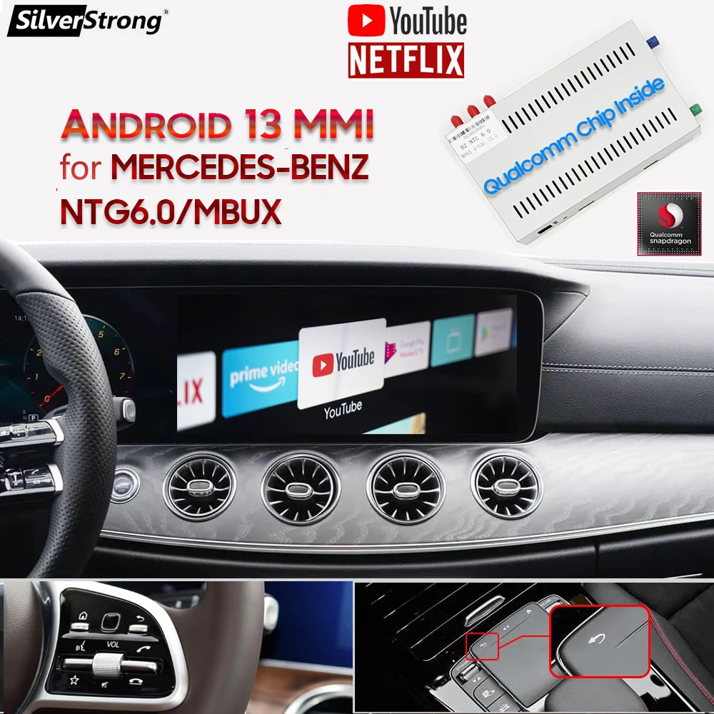 NTG6.0 Android13 MMI For Mercedes W177 W117 A180 A200 A45 A63 GLA CLA GLE E B200 B180 W213 W206 W222 MBUX