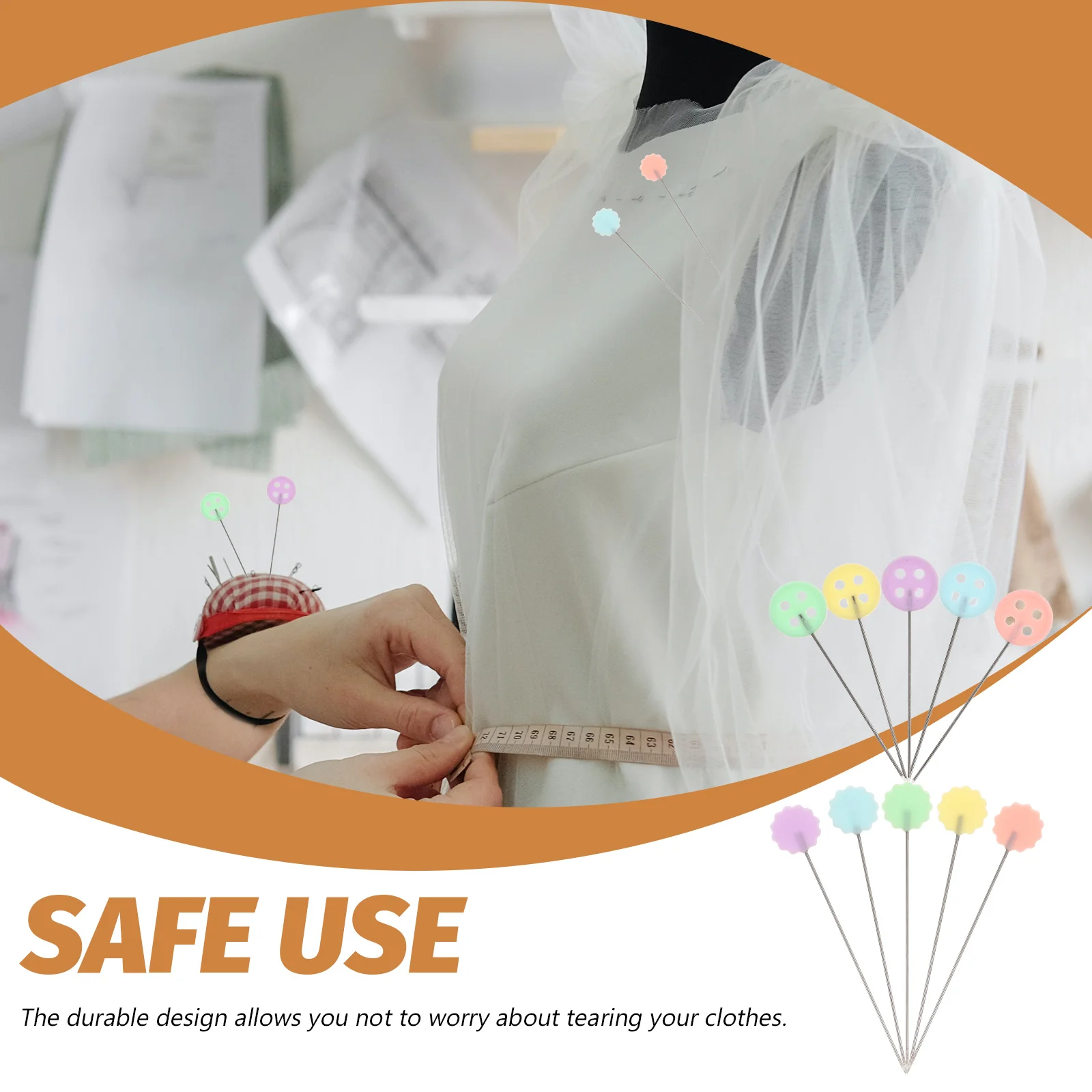 

Durable Sewing Clip Cloth Pins For Women Buckle Practical Cloth for Women H Fixing Dressing Needles Patchwork Buttons