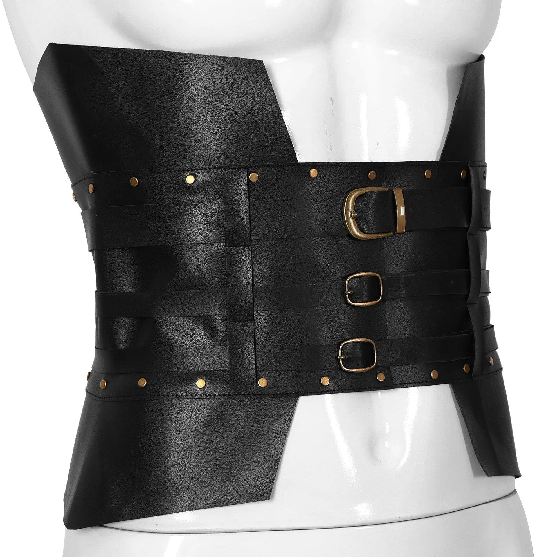 Cinturón de espada medieval punk de cuero retro para disfraz étnico de mujer, ideal para escenario y moda transfronteriza.