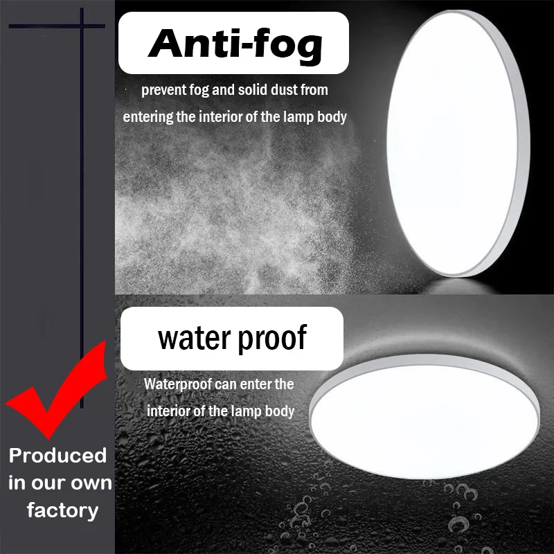 Bathroom Light Waterproof Led Ceiling Lights 18W 30W 40W Round Led Ceiling Lamp For Kitchen Living Room Balcony Toilet 110V 220V