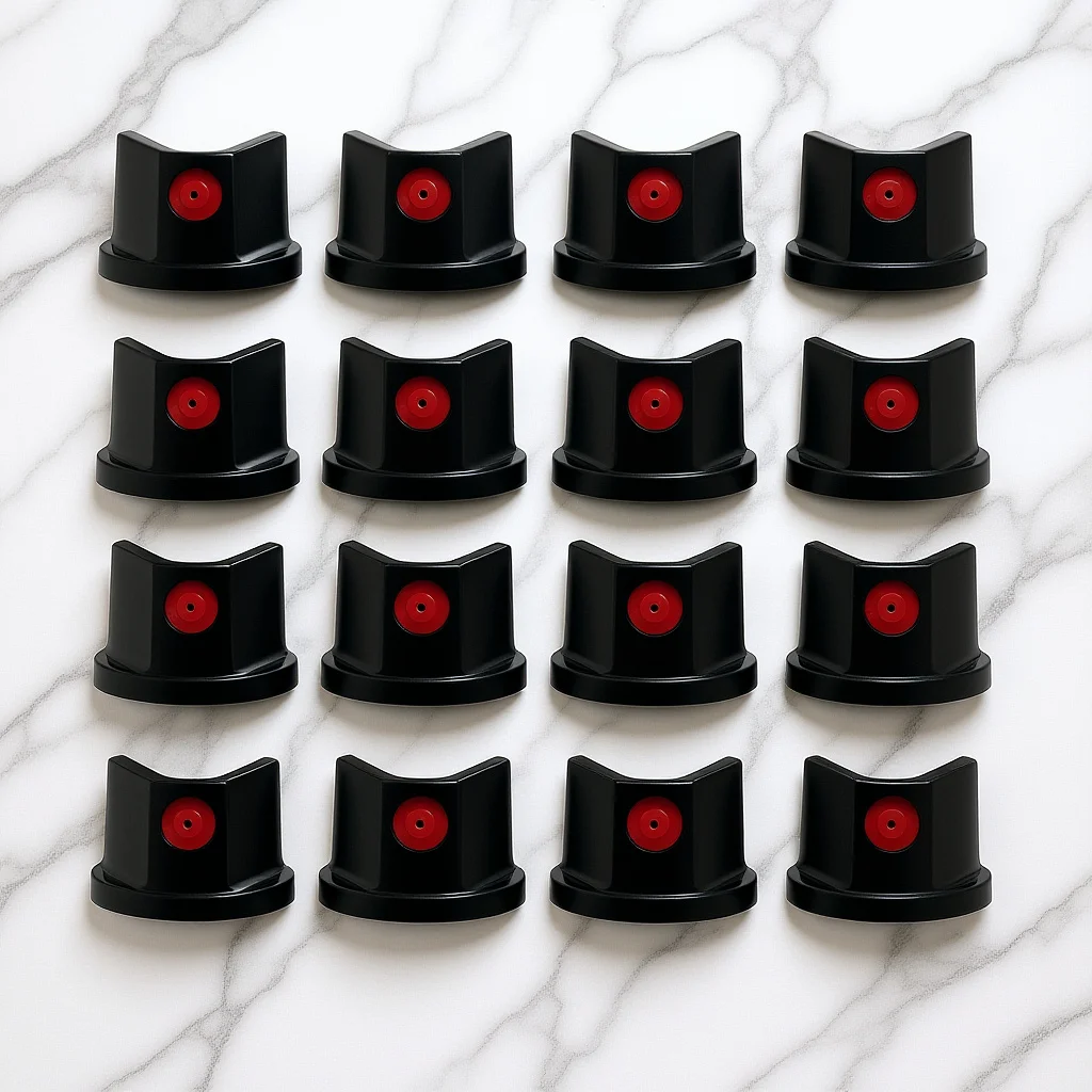 

25pcs Spray Paint Nozzles Fat Cap Black Waterproof Tip For Aerosol Cans Graffiti Art Supplies, Spray Can Accessories, Paint
