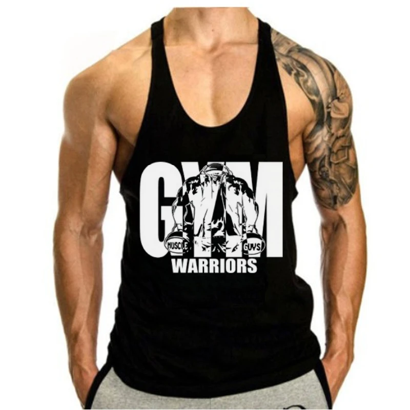 

Men's Stringer Tank - Premium Cotton, Sleeveless, Back Support, Muscle Training, Fitness Gym, Workout Top, Breathable Sportswear