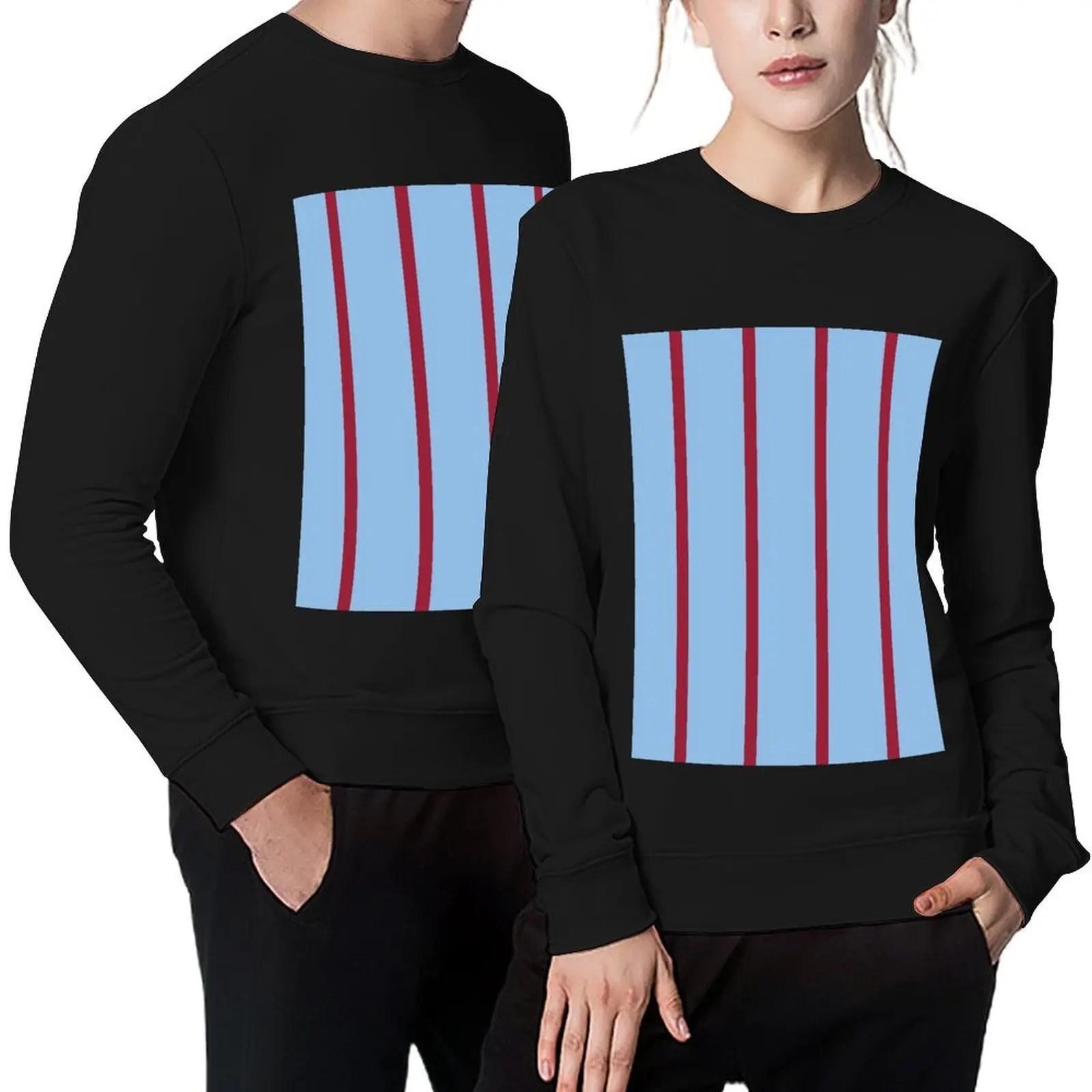 

Villa 1957 FA Cup Blue and Claret Pinstripe Pullover autumn clothes anime clothes autumn new products graphic sweatshirts