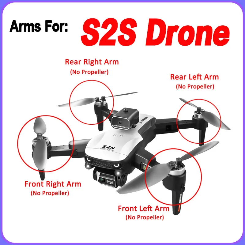 Original S2S Drone Motor Arm Spare Part Front / Rear Arm Left / Right Arm with Brushless Motor Engine Part LS-S2S Accesory