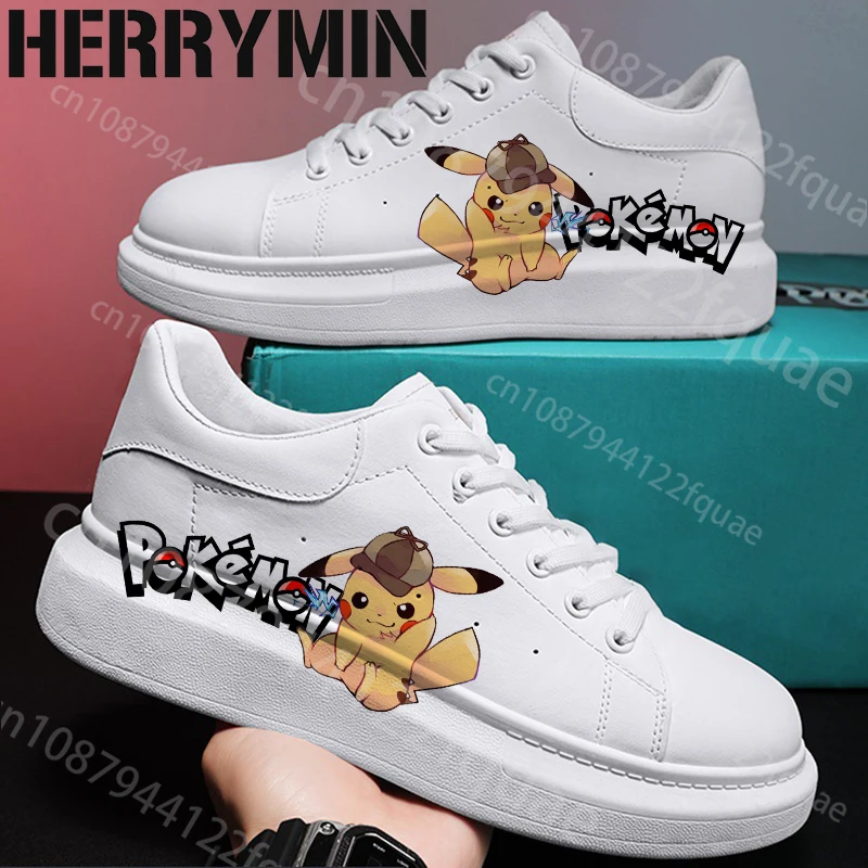 Pokemon shoes Fashion Men Women casual Shoes Male Platform personality Sneakers boy Casual kateboarding flats 3D graffiti