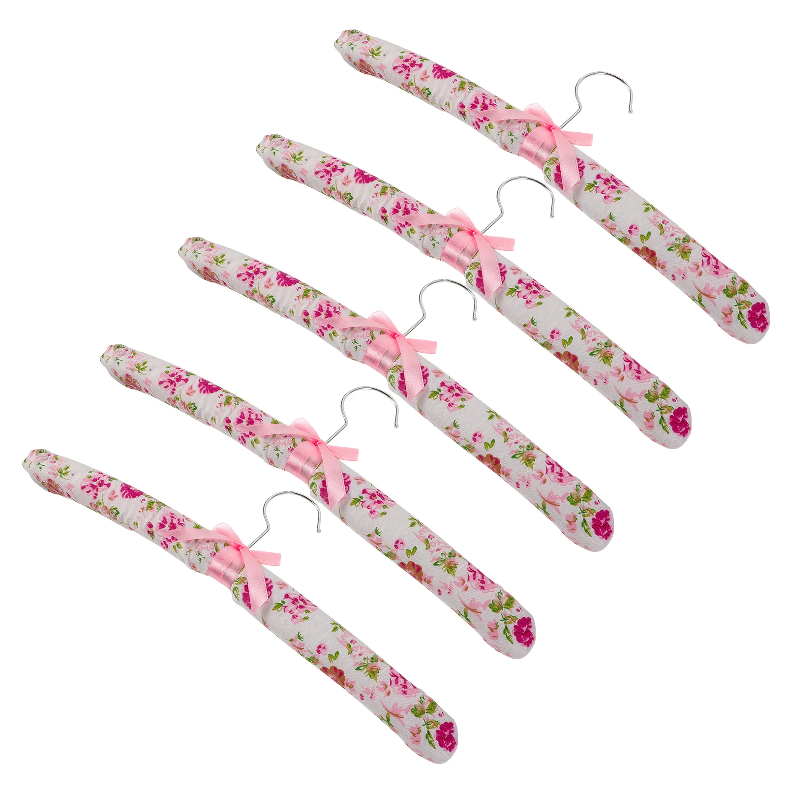 5 Pcs Padded Hanger Cloth Floral Foam Padding Sweater Hangers No Bump Bridesmaid Coat Baby Velvet