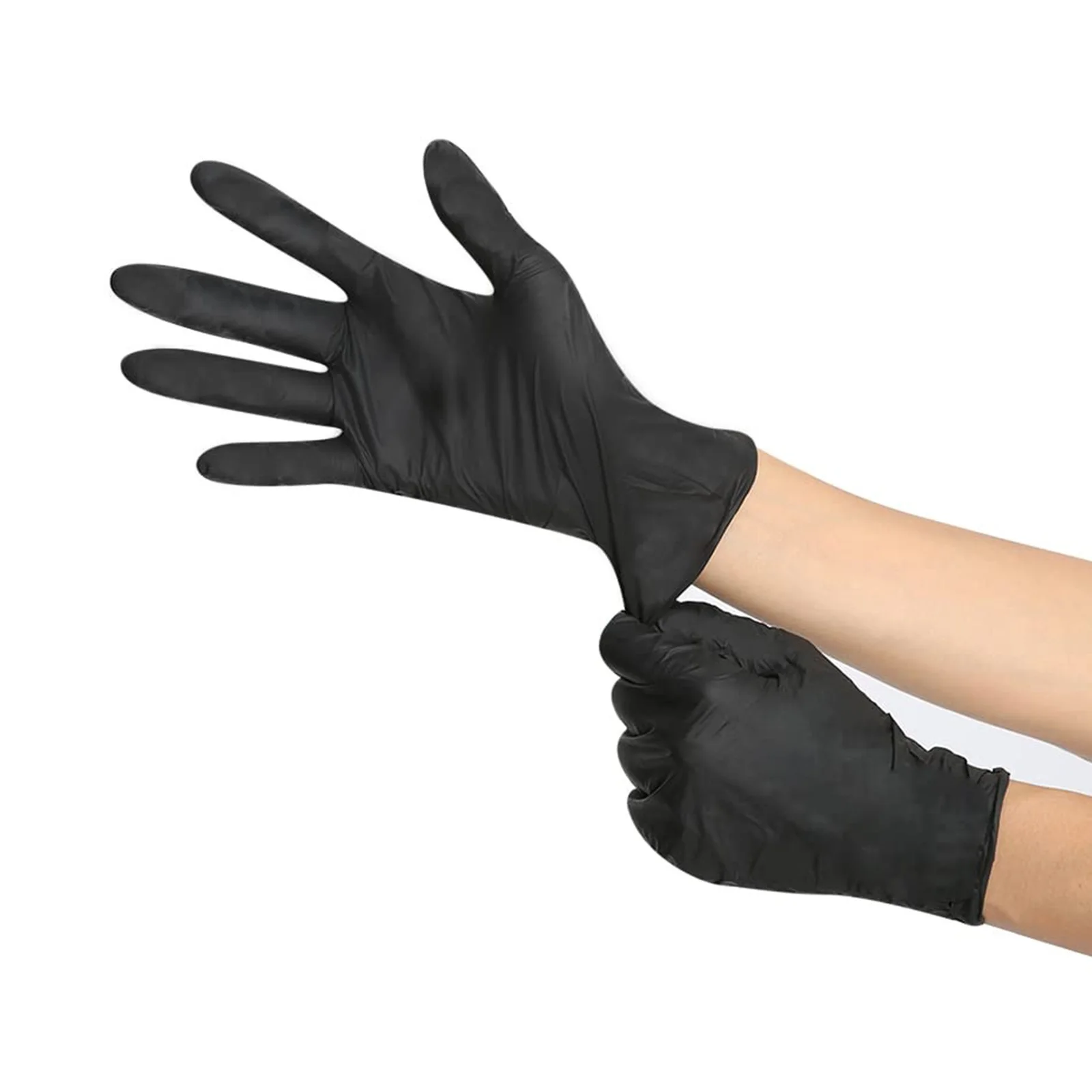 50 Disposable nitrile gloves latex rubber durable food kitchen waterproof catering gloves,Safeguard, Powder Free, Latex Free ﻿