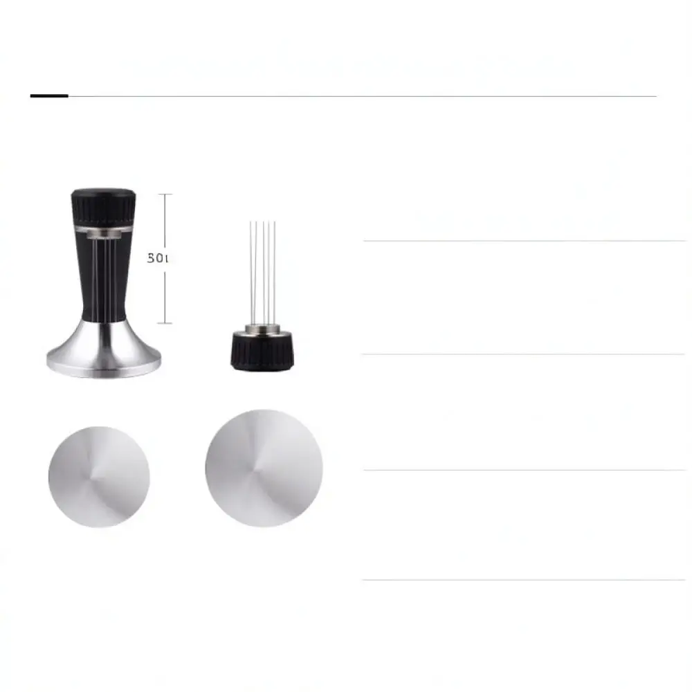 Coffee Powder Distributor Tamper Two In One Stainless Steel Tool Mesh Texture Espresso Press Device Professional Barista Kit