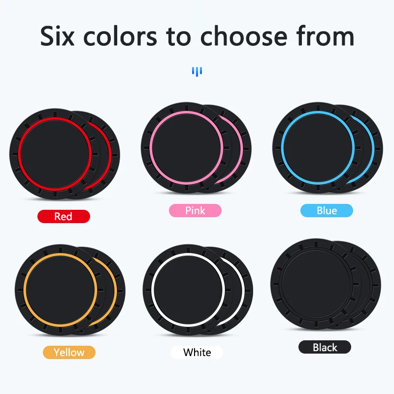 Silicone Car Coaster Mat Water Cup Cushion Anti Slip Pad For Ford Focus Mondeo Kuga Fiesta MK7 Escort Explorer Edge 2 4 MK2 MK4