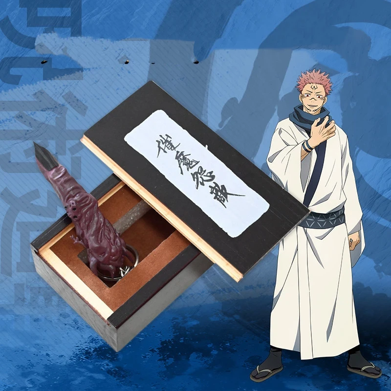 Llavero de Jujutsu Kaisen: Dedo de Ryomen Sukuna, Accesorio de Cosplay de Anime, Figura de PVC, Juguete de Plástico, Regalo