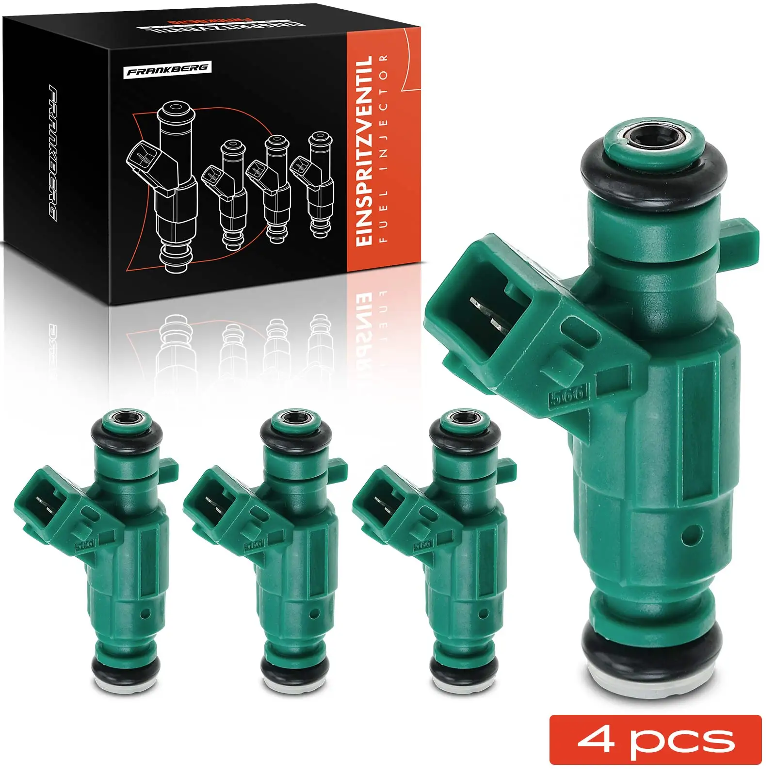 Frankberg 4x Injector Injector nozzle voor Citroën Saxo S0 Peugeot 106 II 1A 1.1L 2000-2004 0280156025 1984 E6 96353649