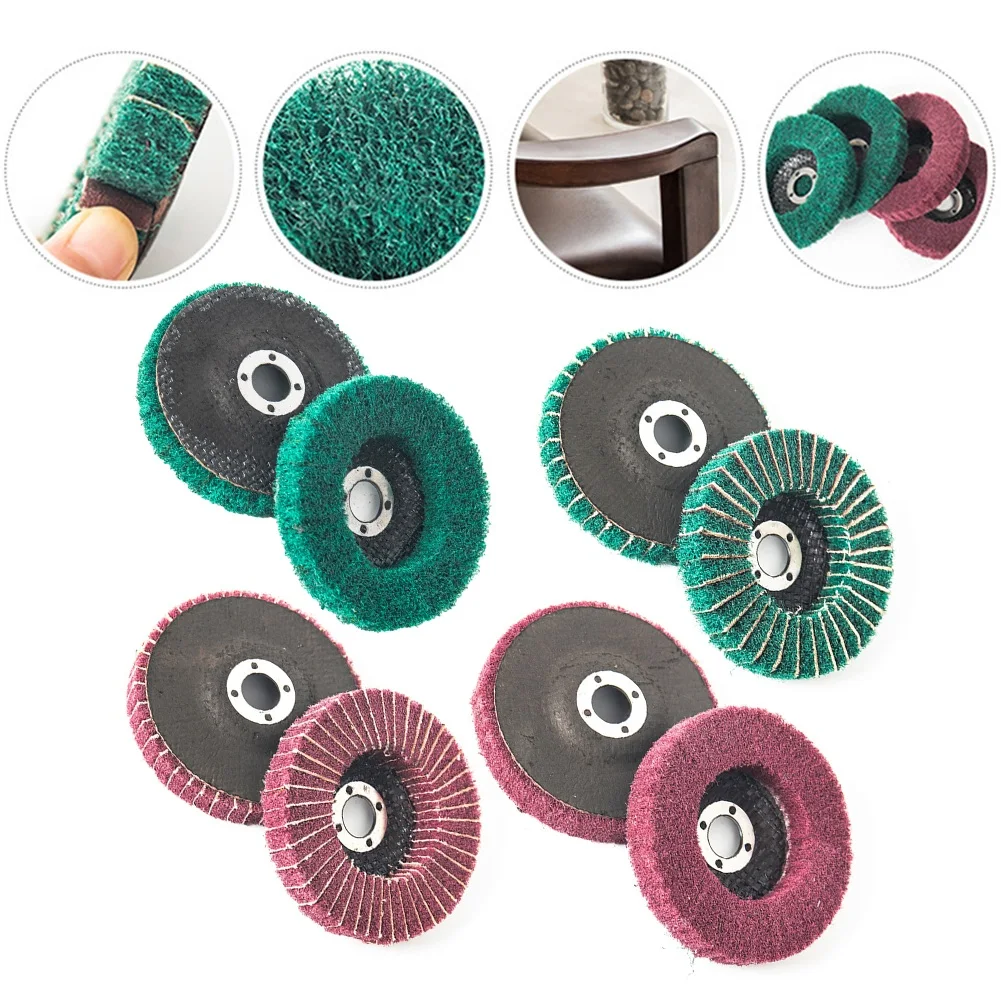 Grinding Wheel Scouring Cloth Impeller Louver Fiber Wheel 120/240 Grit  14800Rmp Sand Inclusion Metal Plate Polish