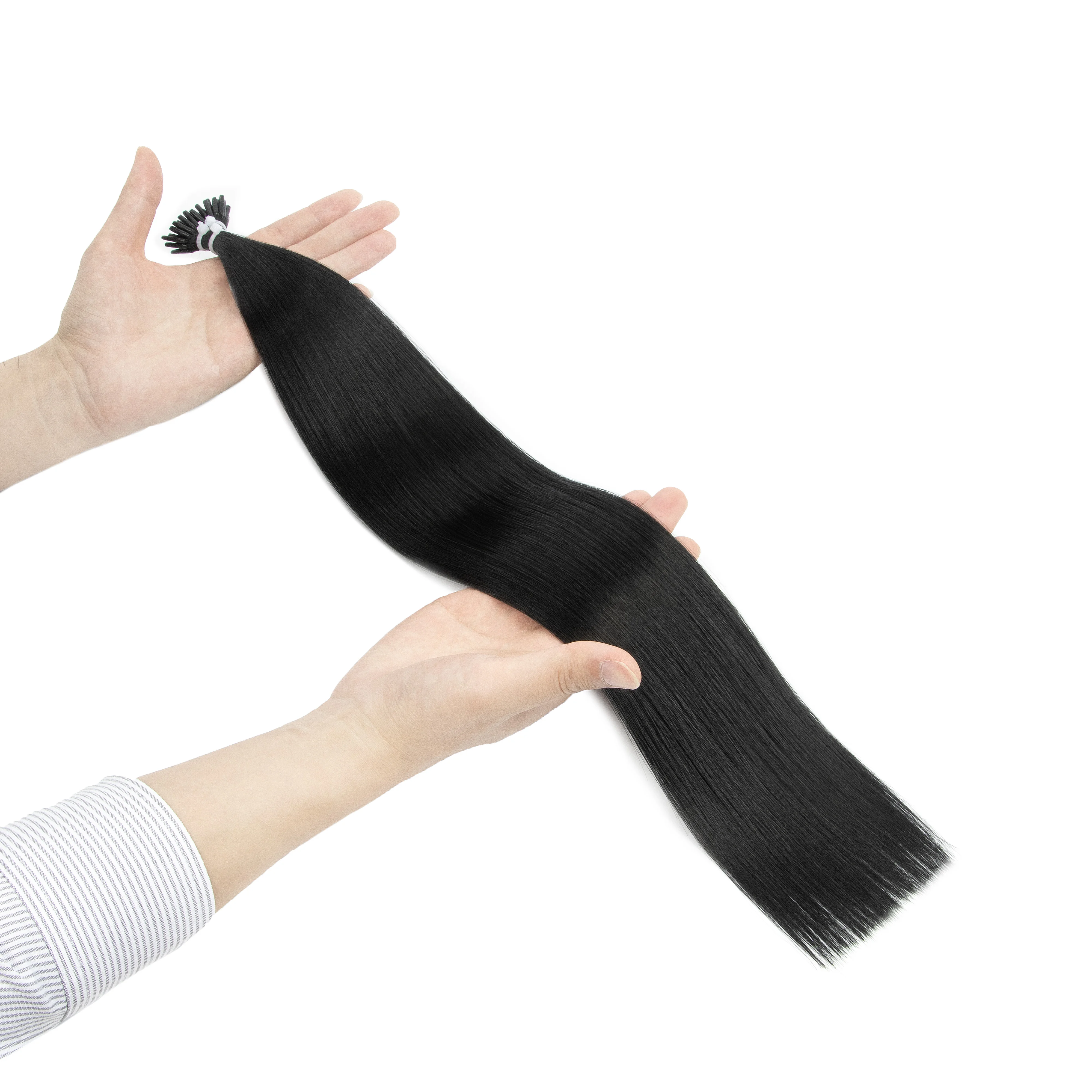 I-Tip Synthetic Hair Cold Tip Design Damage-Free Reusable Styling Hair Extensions 50g image 6