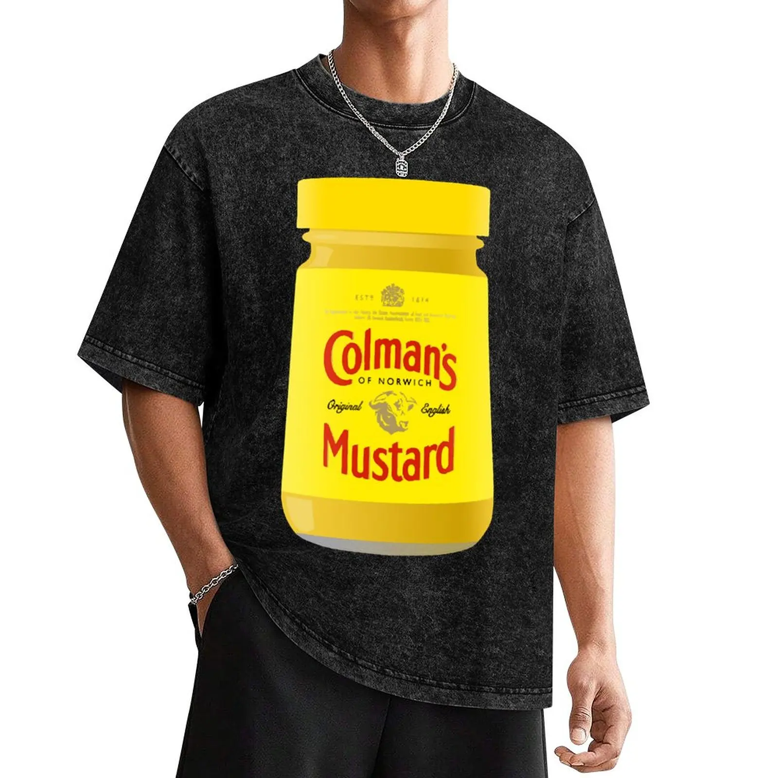 Colman's Mustard Jar For Fas T-Shirt quick-drying essential t shirt plain white t shirts men