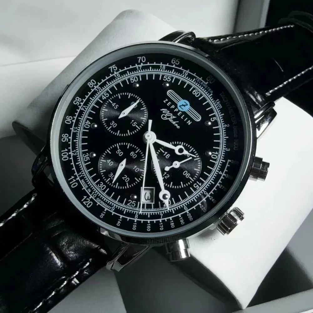 뉴 제플린 비행선 기념 남성용 시계 레트로 비즈니스 레저 남성용 시계 패션 시계