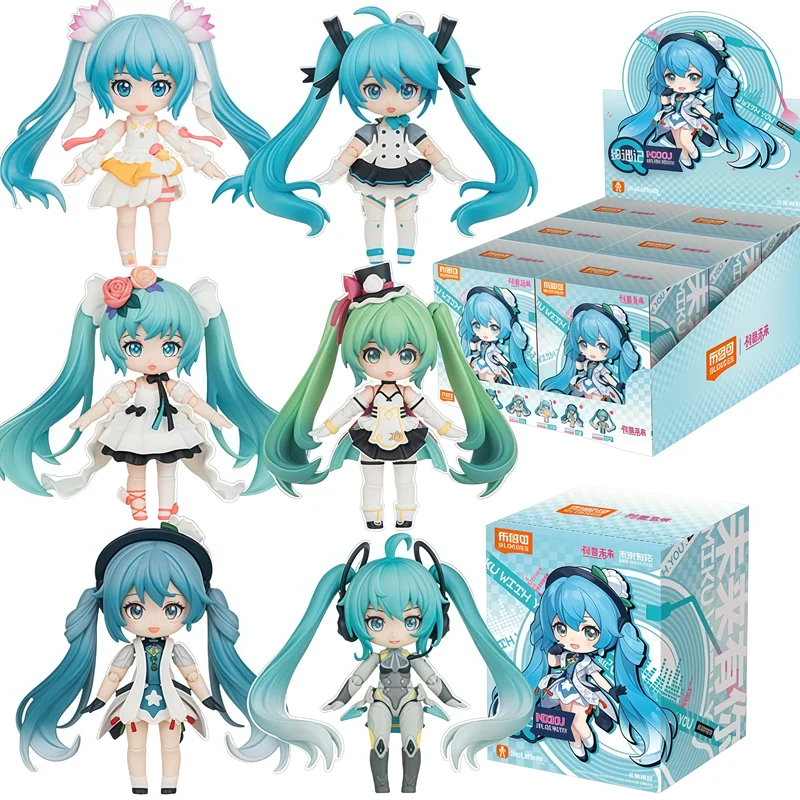 

Blokees Bloke -Qiyuji Q Hatsune Miku - Future With You Series Anime Figure Peripheral Model Blind Box Assembly toy Birthday Gift