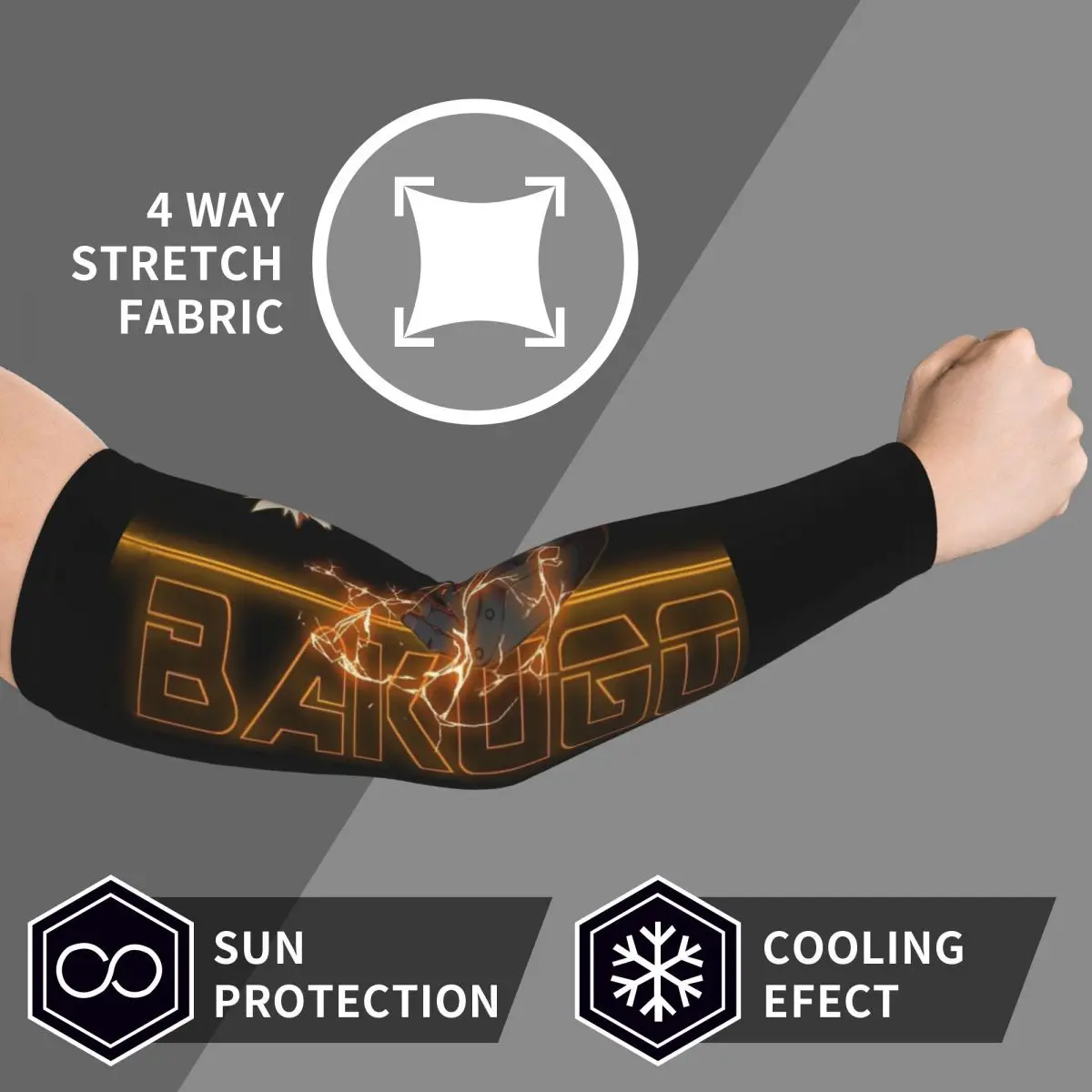 Bakugou Katsuki рукава для мужчин и женщин защита от солнца и ультрафиолета татуировка прикрытие спорт охлаждение велосипедный спорт