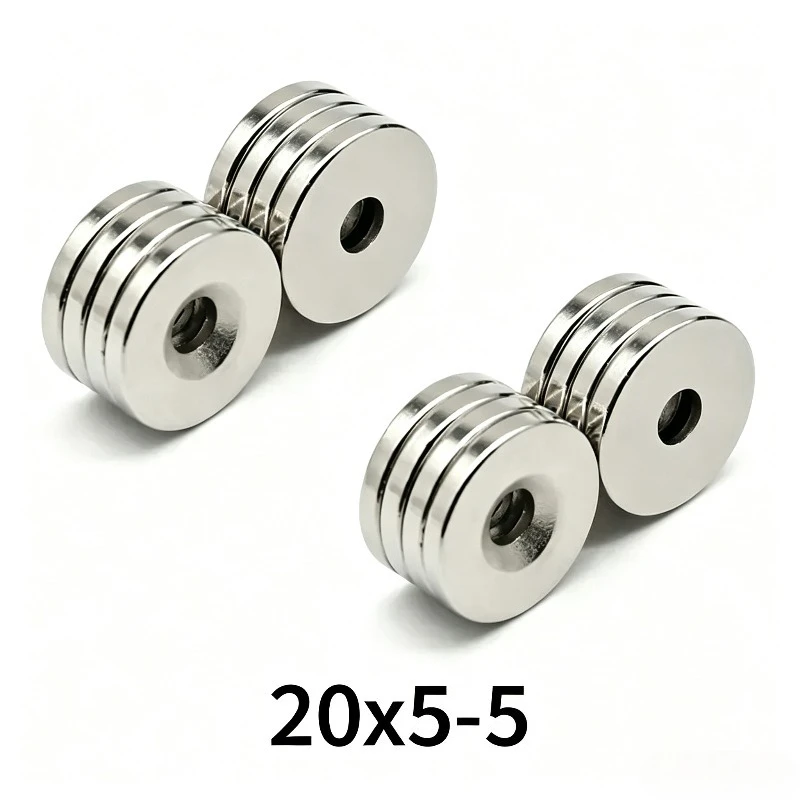 20X5MM Round Countersunk Neodymium Magnets  Hole Super Strong Permanent Magnetic Disc Magnets 20*5-5
